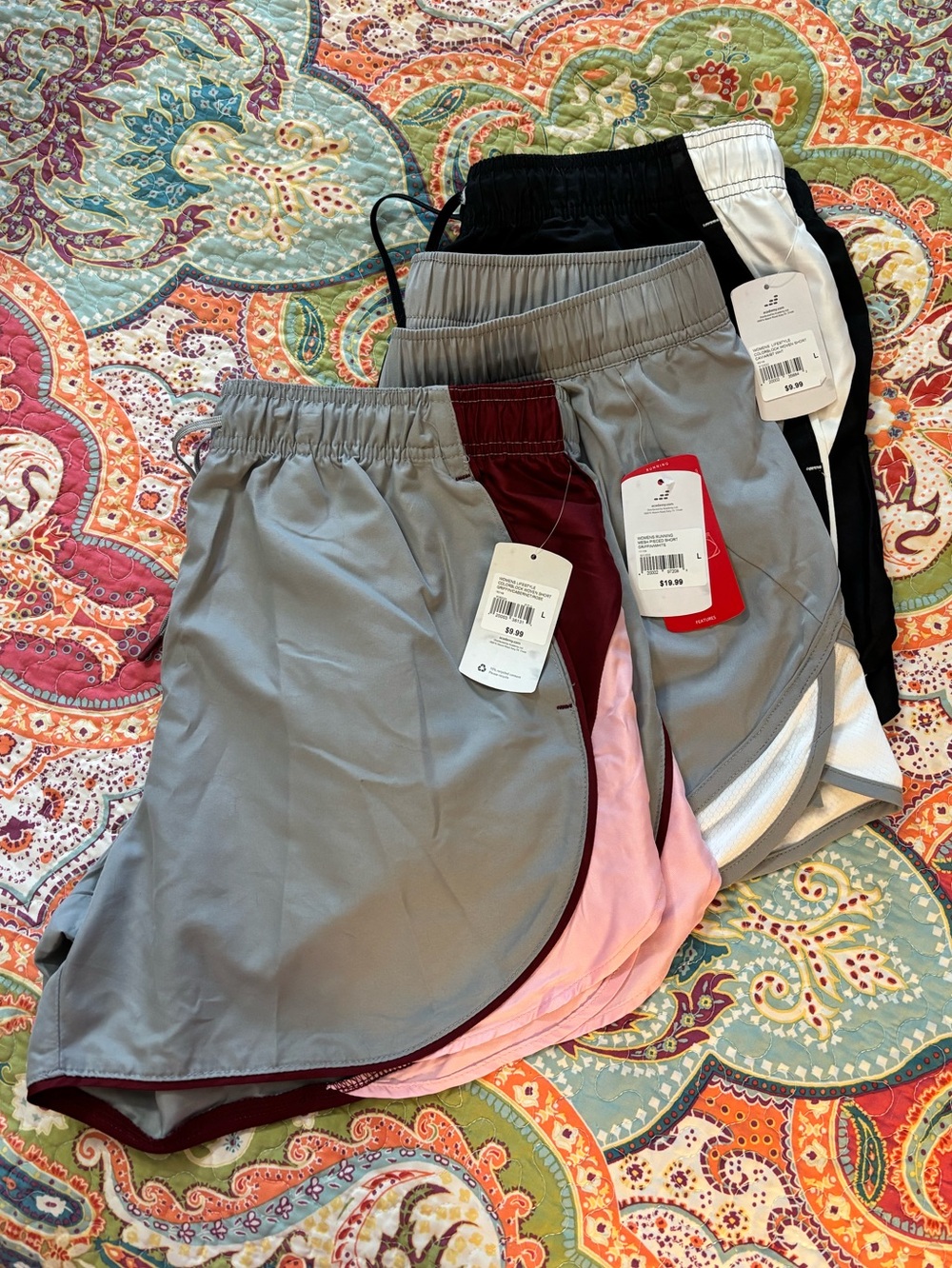 bcg Gray, Pink, Maroon, Black Women’s Active Shorts, Lot of 3